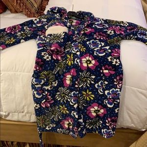Vera Bradley robe and bedroom shoes